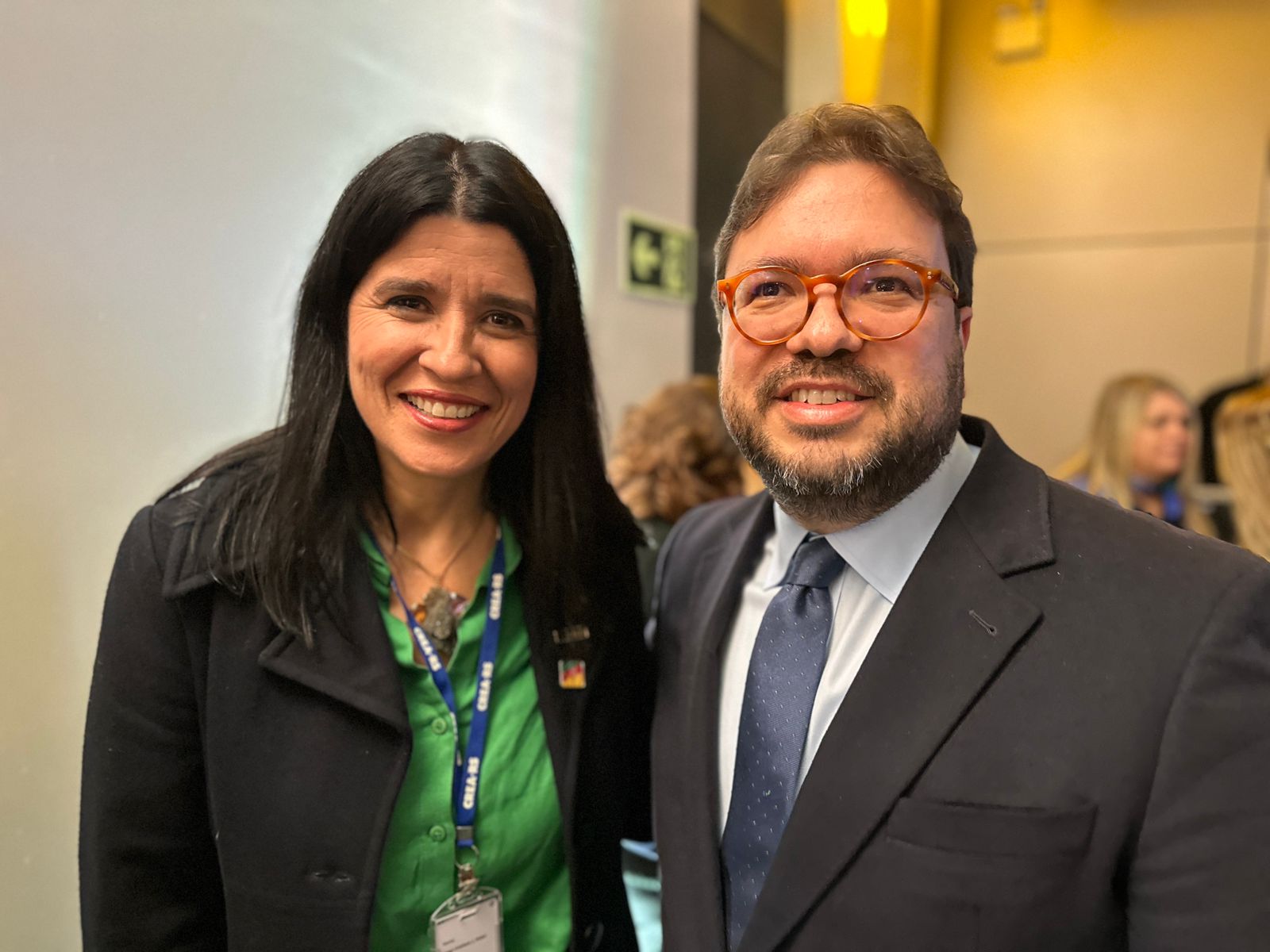 Presidente do CREA-RS, Eng. Amb. Nanci Walter, e o presidente do Cremers, Eduardo Neubarth Trindade